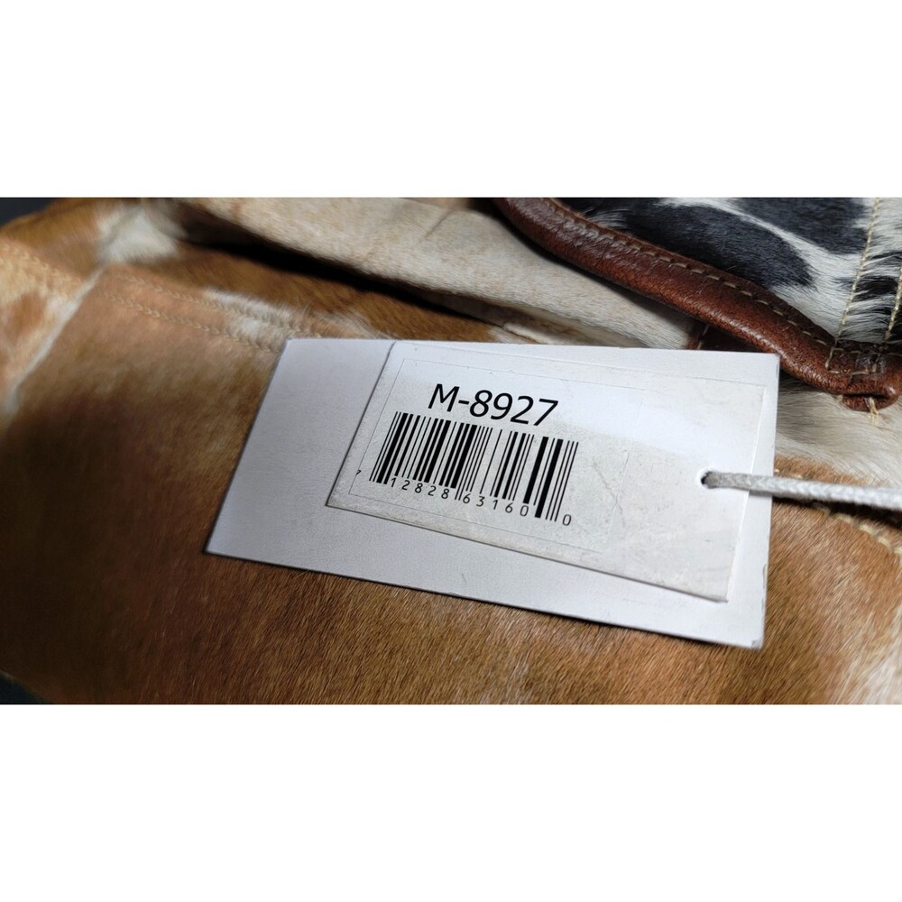NEW Chloe & Lex Western Farmcore Country Animal Hair Tote w/ Faux Leather Trim - Picture 12 of 16